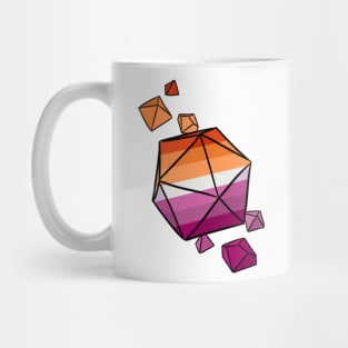 Lesbian Pride Flag Dice Mug